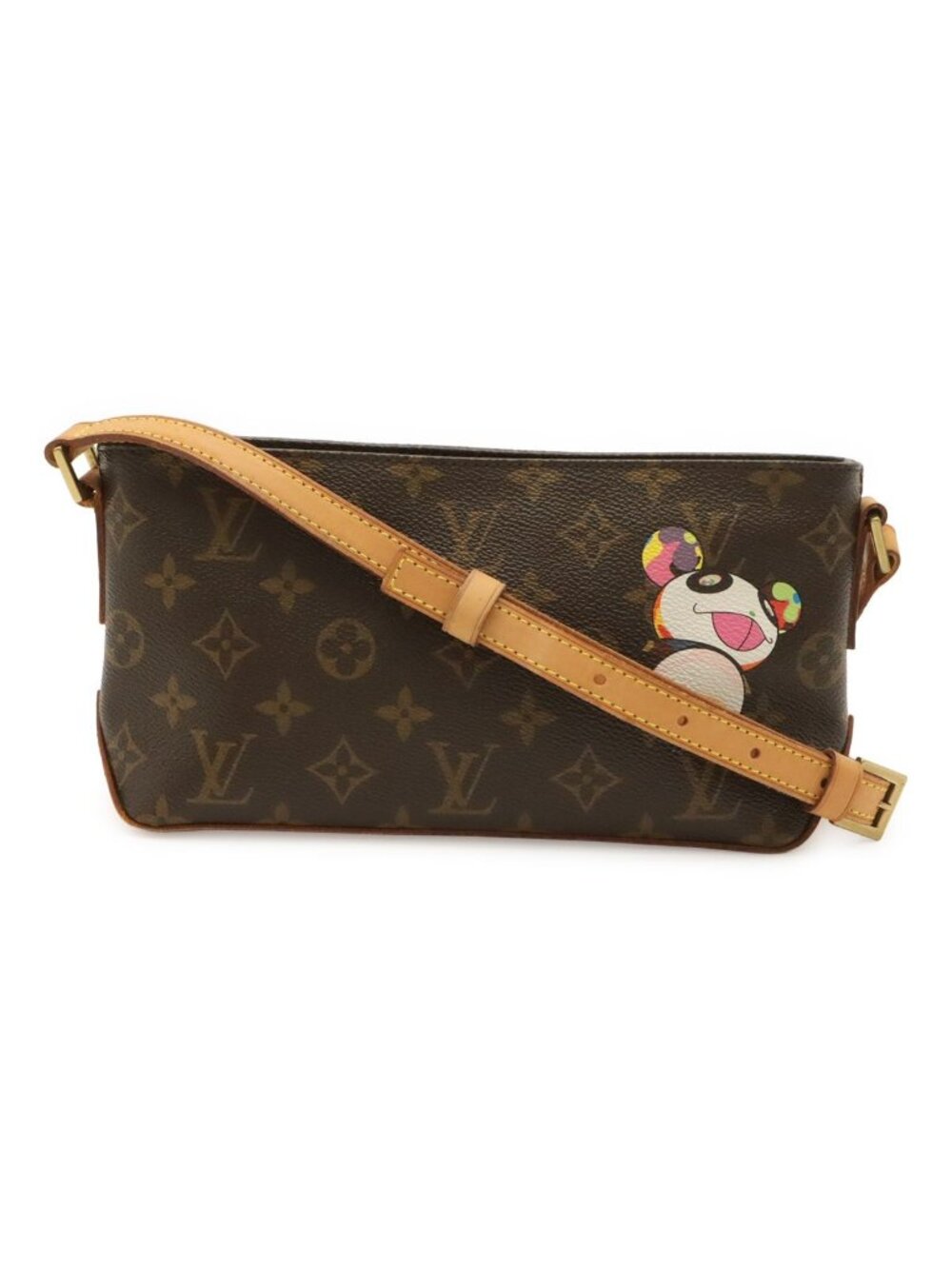 Louis Vuitton Monogram Panda Trotteur Shoulder Bag Pochette Crossbody Takashi